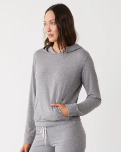 MONROW Supersoft Pullover Hoody DARKHEATHER Discount